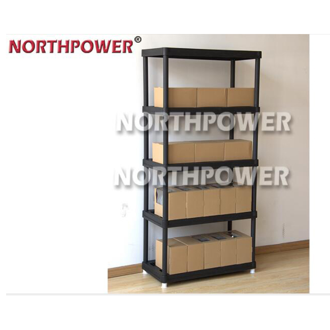 36X18 INCH 5 TIER PLASTIC STORAGE SHELF from China manufacturer