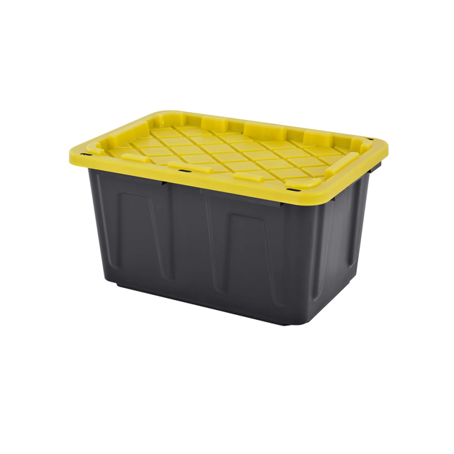 Stackable 27 Gallon Storage Bin Snap Lockable Lid Heavy duty